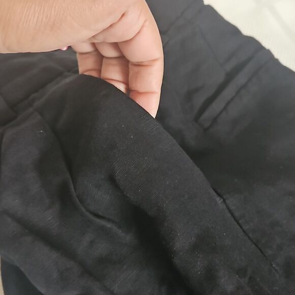 H&M Women's Linen Blend Wide Leg Dress Pants Size 0 Black - Picture 13 of 16